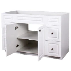 Luxo Marbre 48-in Vanity - 2-Door/4-Drawer - White