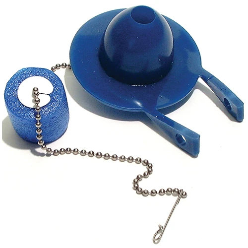 Master Plumber Flapper - Blue - Adjustable Float - Stainless Steel Chain