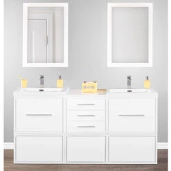 Cabinet With Wheels - Carlington - 1 Drawer - 23 5/8" - Gloss White