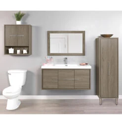 Linen Cabinet - Carlington - 2 Doors/3 Shelves - Walnut