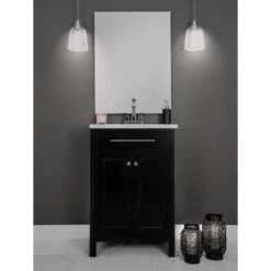 Foremost Madison 24-in Black Vanity With Vitreous China Top And Single Sink