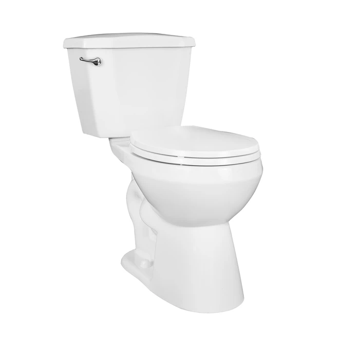 Project Source Total Eco 2-Piece White Porcelain Toilet With Microban Seat - 4.8 L - Image 2