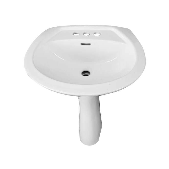Project Source Pedestal Sink - Porcelain - 31.5-in - White - Image 2