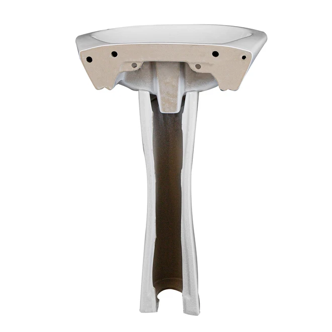 Project Source Pedestal Sink - Porcelain - 31.5-in - White - Image 3