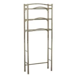 Zenith 63.5-in Brushed Nickel Etagere
