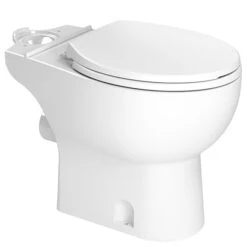 Saniflo Round White China Toilet Bowl - 4.85 LPF - 16.75-in H