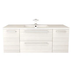 Cutler Forest Silhouette Wall Hung Vanity - 48-in - 2-Drawer/2-Door - White Chocolate